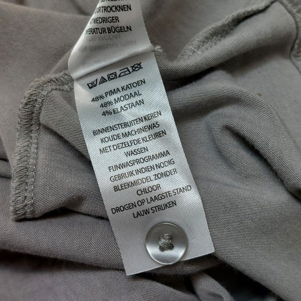 William Rast Henley Shirt Men's Large Grey Pima Cotton Blend Modal Stretch Basic - Picture 8 of 9